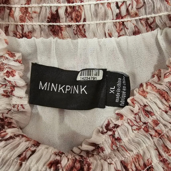 Minkpink Melanie Floral Chiffon Ruffle Dress Size XL - Picture 2 of 12